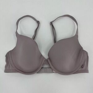 Victoria's Secret Bra Women's Size 32C Purple Lined Demi Underwired Padded Strap